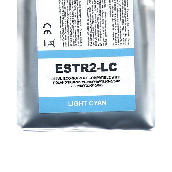 [ESTR2-LC] Ciano Light Eco-Solvent Ink Bag Compa Roland TrueVIS SG2,VG2,VF2,SG3,VG3#500ML