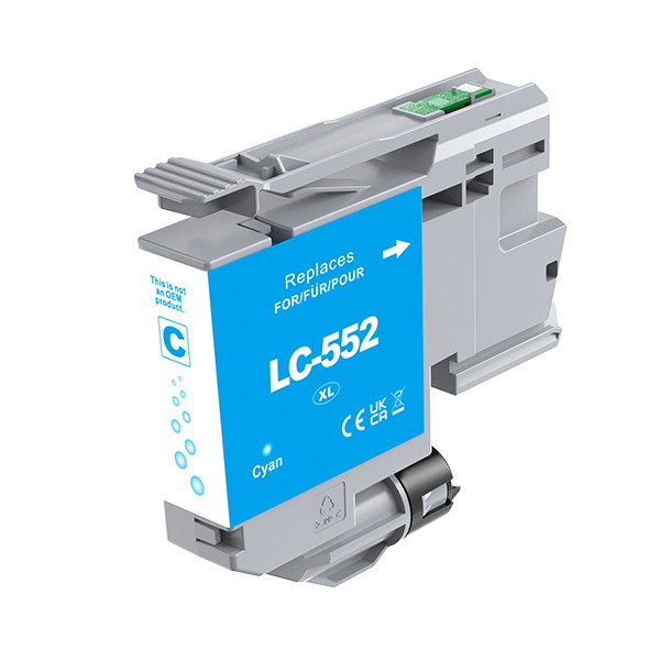 Pigment Ciano Com Brother MFC-J3660DW,J3960DW-1.5k#LC552XLC