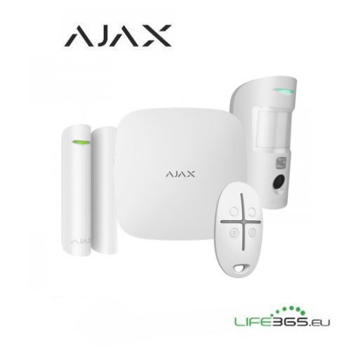 [AJ-156255] Ajax StarterKit Cam Plus HDR Bianco Wi-Fi / 4G / Ethernet