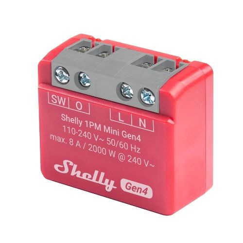 [SH-S1PMMINIG4] Shelly 1PM Mini Gen4 - Smart Relay 8A AC WiFi/BT/Matter/Zigbee + PM