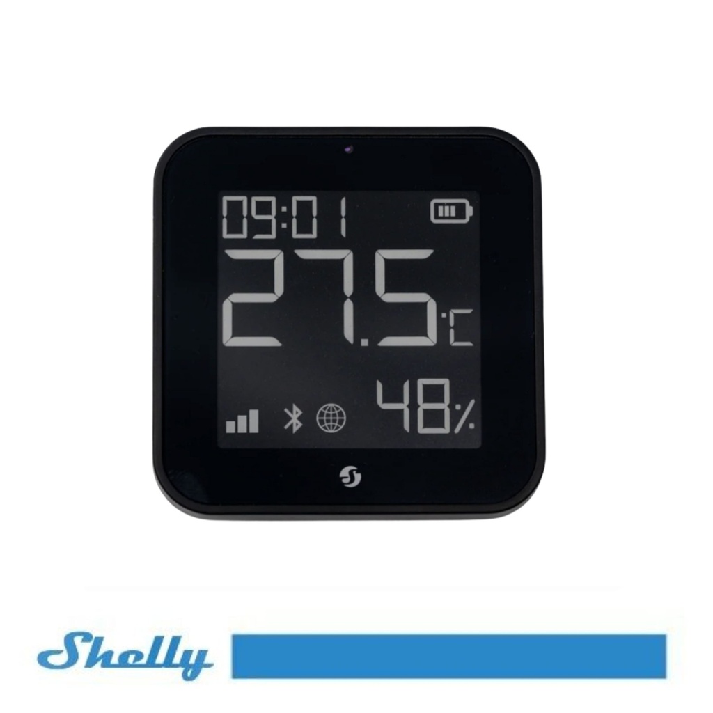 Shelly BLU H&T Display ZB - Sensore T&H con display Bluetooth+Zigbee nero