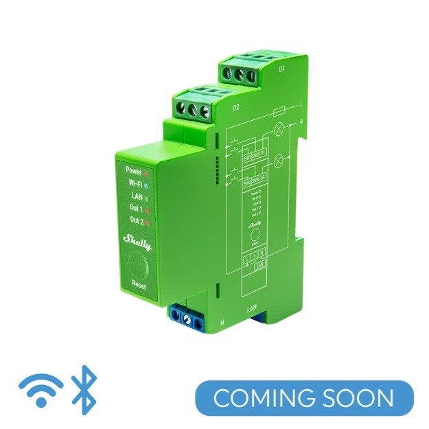 [SH-PROD2PM] Shelly Pro Dimmer 2PM - IP Smart Dimmer 2ch LAN/WiFi/BT + PM