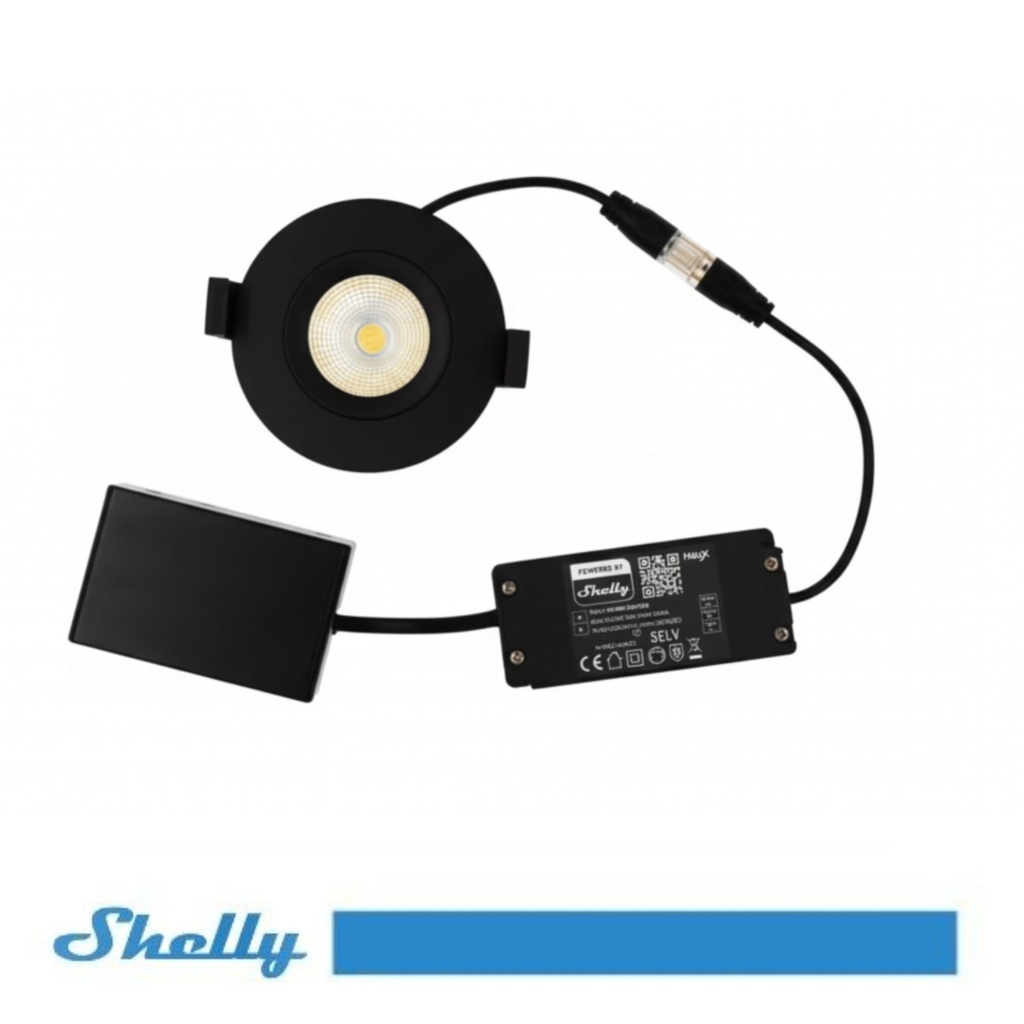 [SH-HDS8B] Shelly Faretto LED Smart da Incasso Hilux Wi-Fi + Bluetooth orientabile nero
