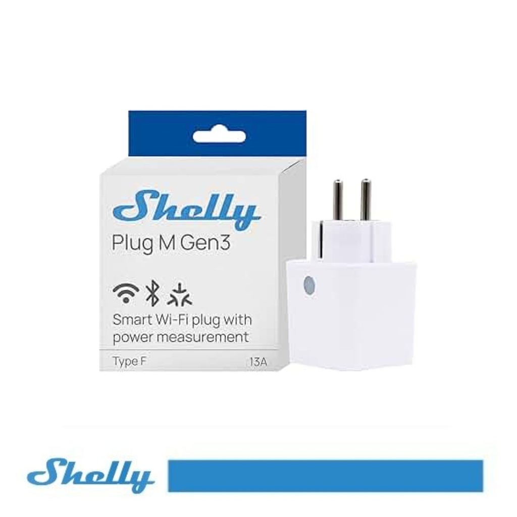 [SH-PLUGMG3] Shelly Presa Gen3 M Wi-Fi + BT + Matter con monitoraggio energia Bianca