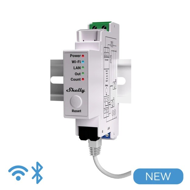 [SH-PROEM50] Shelly Pro EM 50A - Contatore energ. intel. DIN + 2 pinze50A