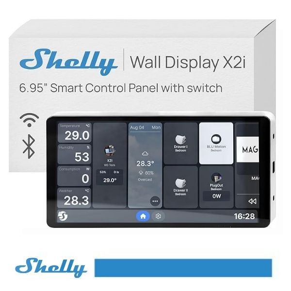Shelly Wall Display X2i Grigio - 6.9"