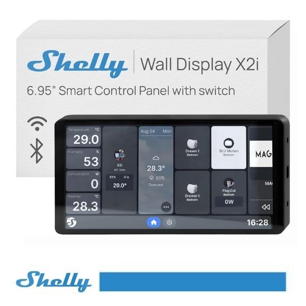 Shelly Wall Display X2i Nero - 6.9"