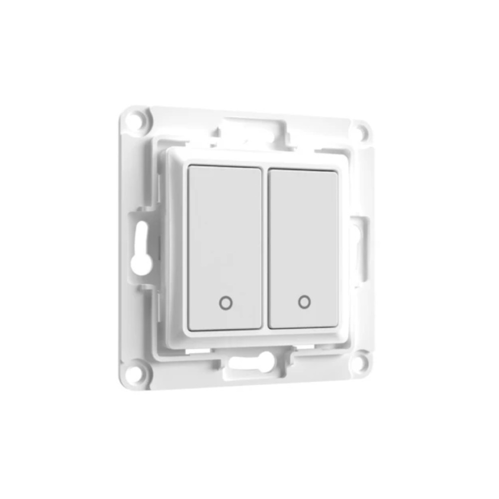 [SH-WS2W] Shelly Wall Switch 2 - Pulsanti filari da parete 2 tasti bianco con supp relay