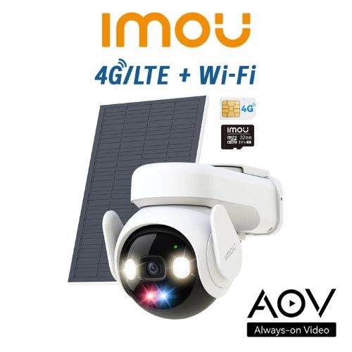 [IM-AOVPT4GKIT] Imou Kit Telecamera AOV PT a batteria 5Mp 3K Kit Wi-FI + 4G con SIM inclusa