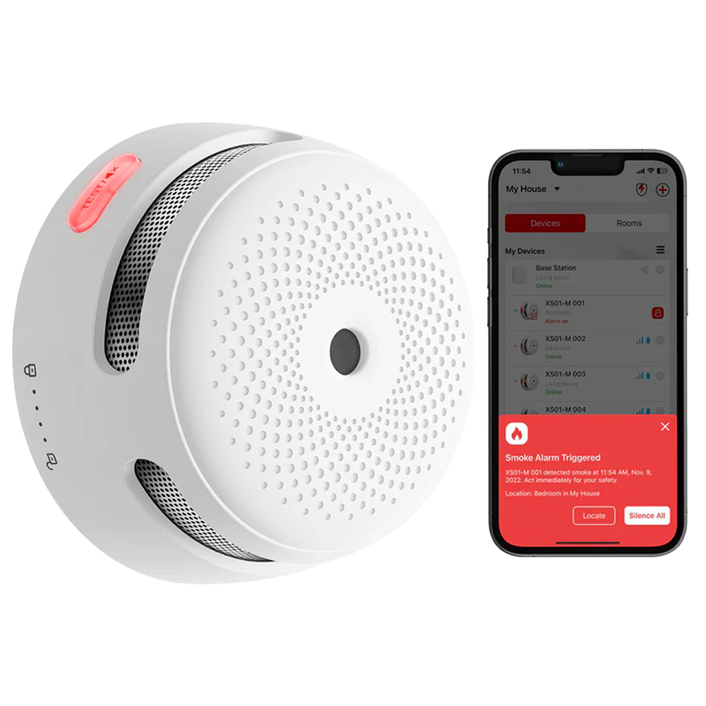 X-Sense Sensore Fumo Wi-Fi a batteria sostituibile