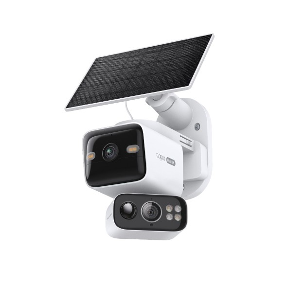 Tapo Kit Telecamera outdoor motorizzata a batteria con doppio obiettivo e pannello solare 2K+2K IP65
