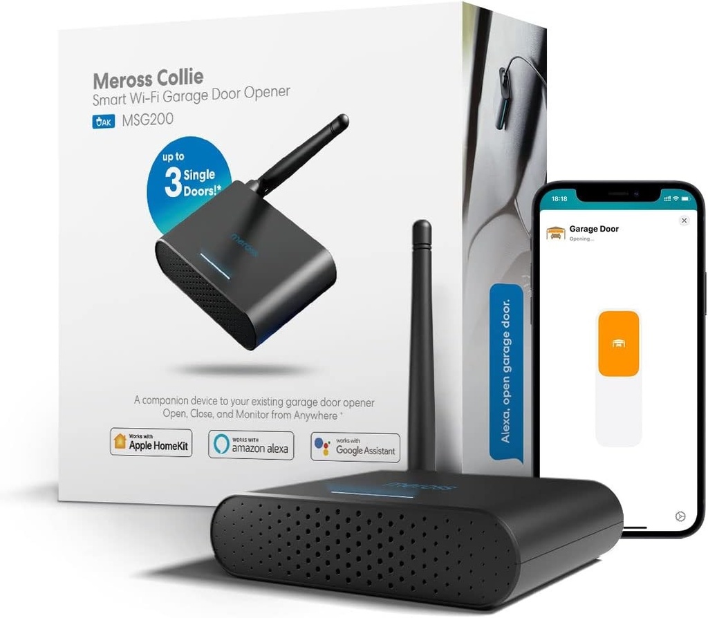 [MS-MSG200HK] Meross Centralina Apriporta garage Smart Wi-Fi - 3 porte - Apple HomeKit