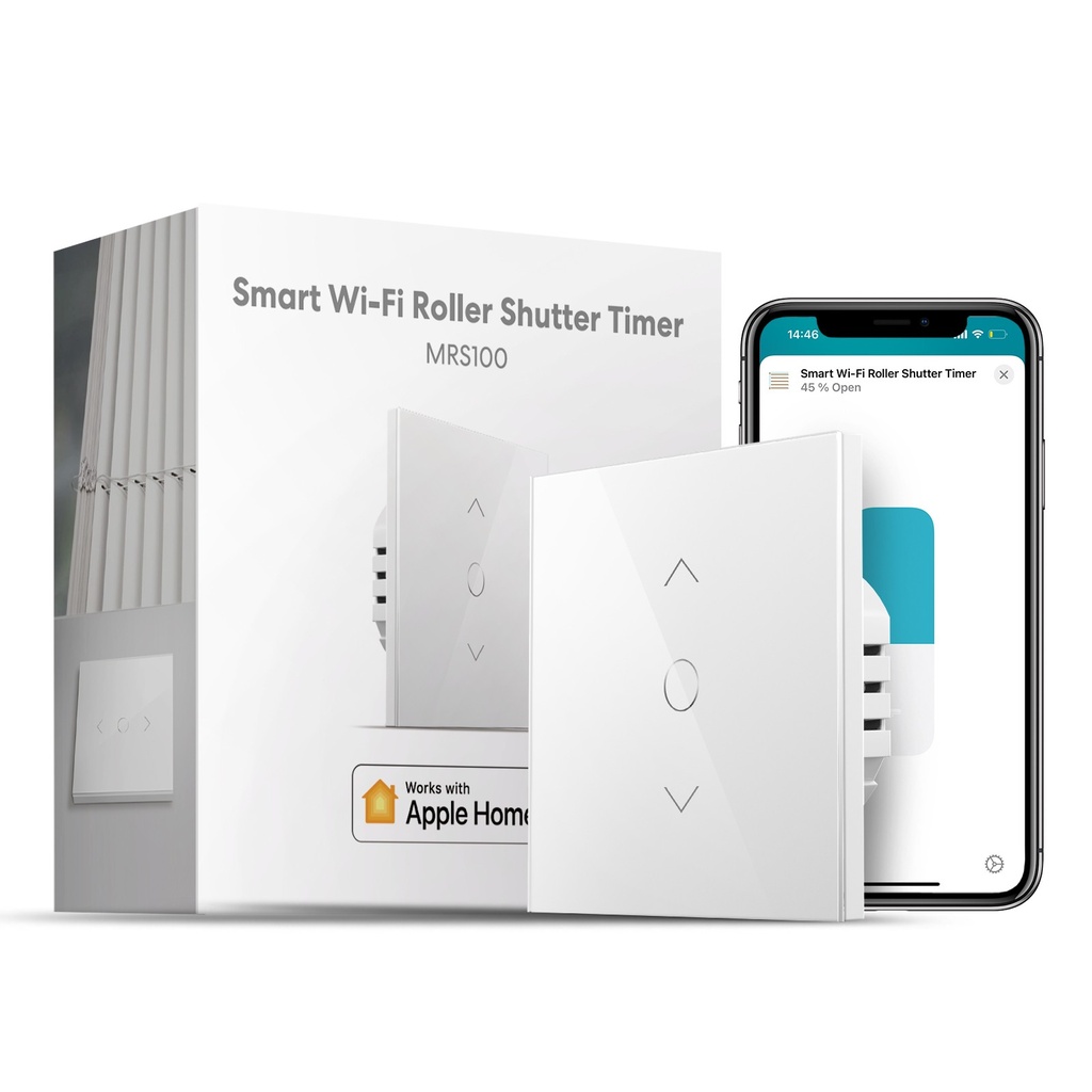 [MS-MRS100HK] Meross Pulsante Smart Wi-Fi a muro per tapparelle - 220V - Apple HomeKit