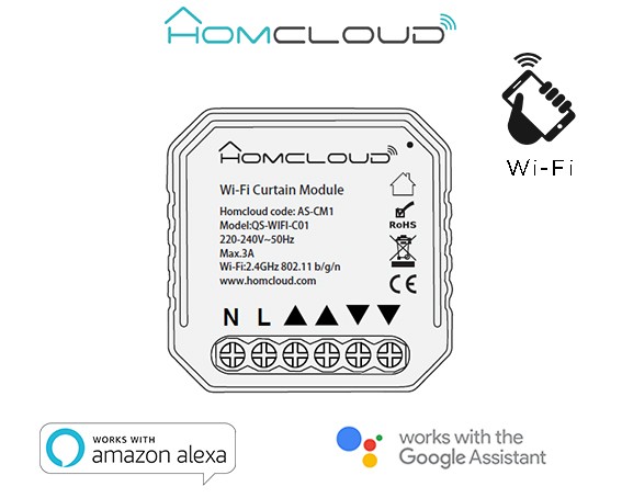 [AS-CM1] Modulo Tapparelle Wi-Fi da incasso