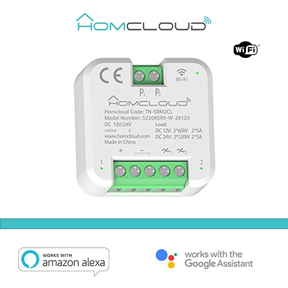 [TN-SBM2CL] Modulo Pulsante Relè Wi-Fi 12/24V 2CH