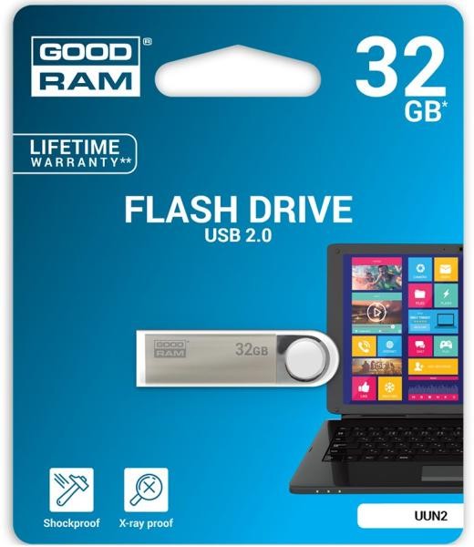 [GRUUN2-0320S0R1] GoodRAM Pendrive 32GB UNN2 metal USB 2.0 - retail blister - UUN2-0320S0R11