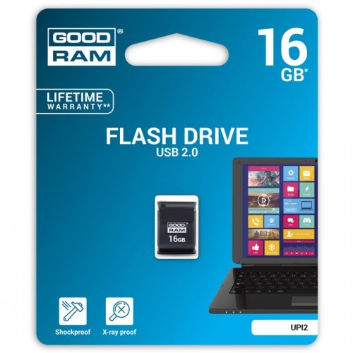 [GRUPI2-0160K0R1] Goodram Pendrive UPI2 16GB USB MINI 2.0 blk - retail blister - UPI2-0160K0R11