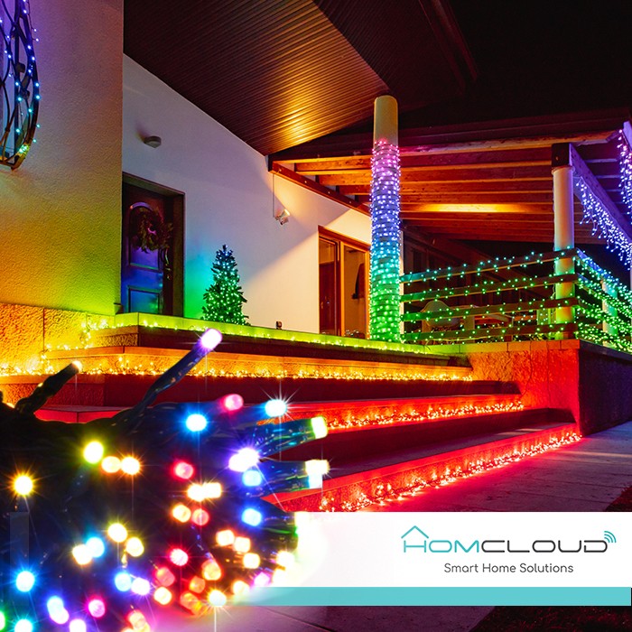 Stringa di 200 Luci decorative Smart a Led RGB-IC Wi-Fi+Bluetooth 20Metri