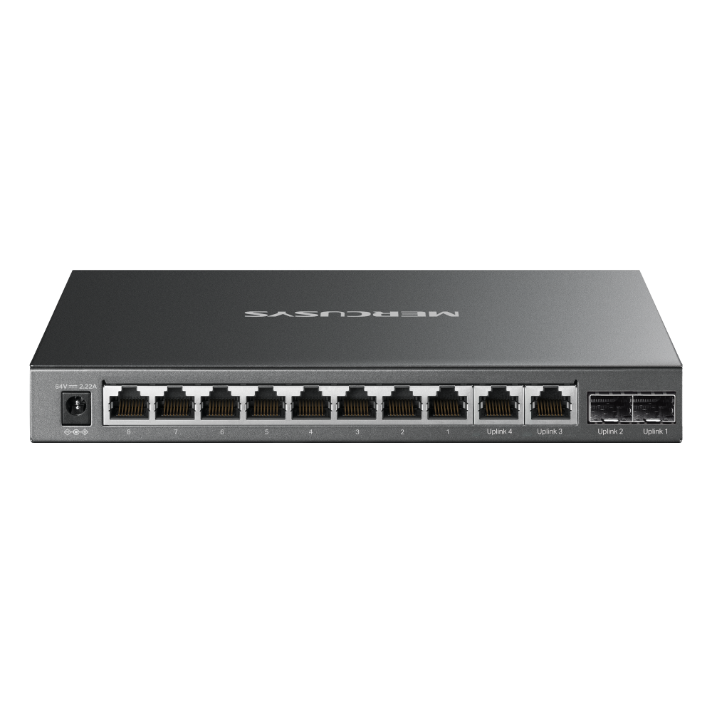 Mercusys 12-Port Gigabit Desktop Switch with 8-Port PoE+ MS112GMP
