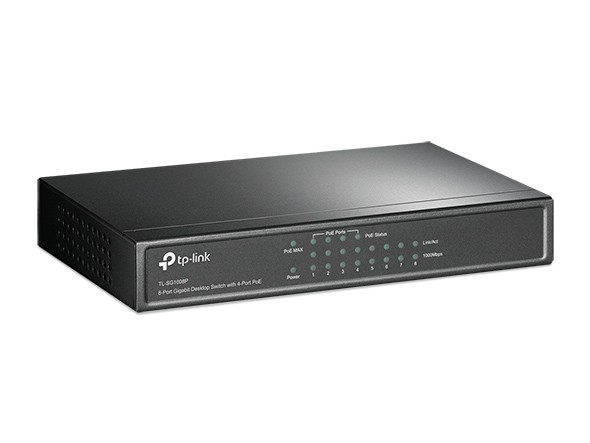 [TL-SG1008P] Desktop switch 8 porte gigabit 4 porte PoE 55W TL-SG1008P