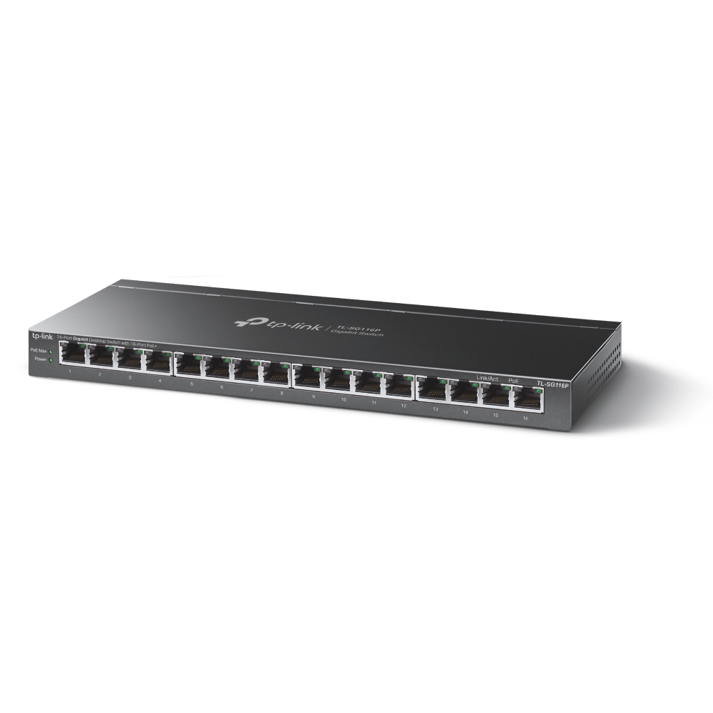 [TL-SG116P] Switch Desktop Gigabit 16 porte PoE+  TL-SG116P