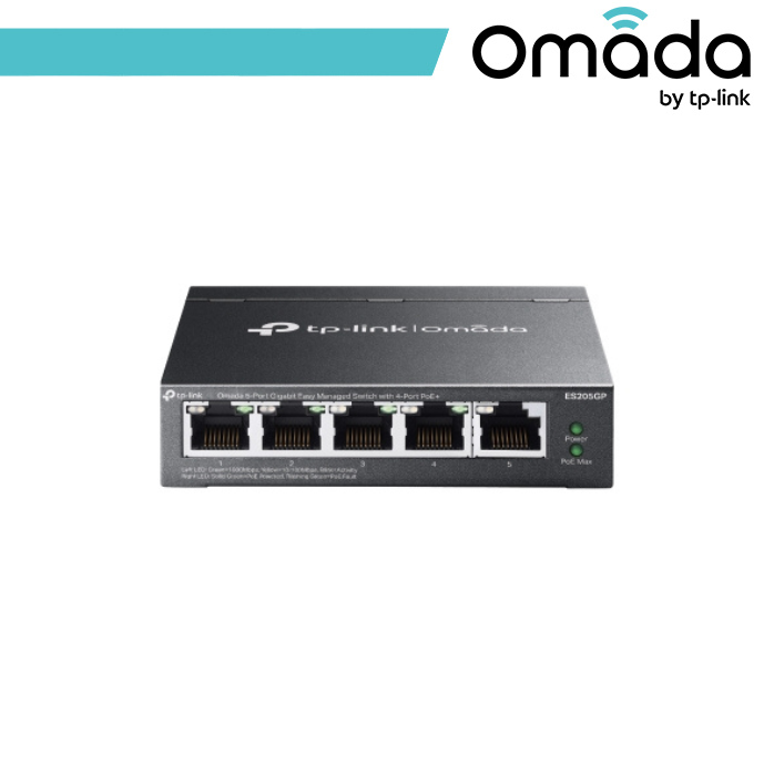 [OMA-ES205GP] Omada Switch Easy Managed 5 porte Gigabit con 4 porte PoE+ - ES205GP