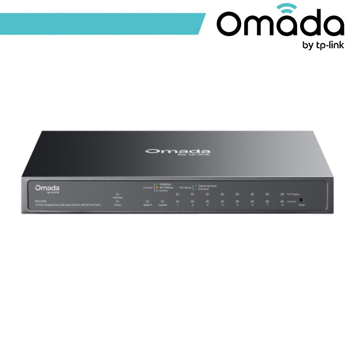 [OMA-ES210GP] Omada Switch Gigabit Easy Managed a 10 porte con 8 porte PoE+ - ES210GP