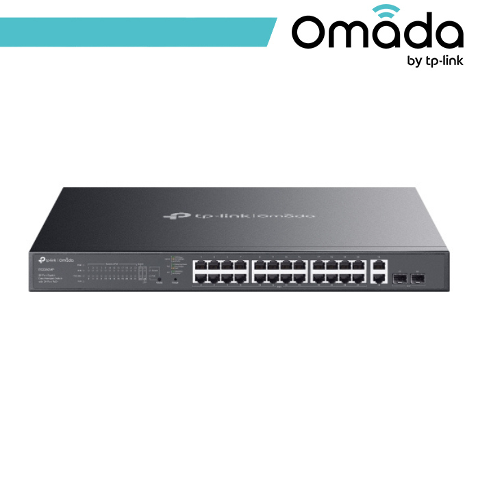 [OMA-ES228GMP] Omada 28-Port Gigabit Easy Managed Switch with 24-Port PoE+ - ES228GMP