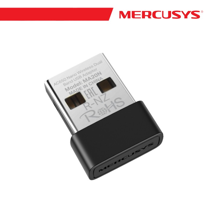 [MS-MA20N] Mercusys AC650 Nano Wireless Dual Band USB Adapter - MA20N