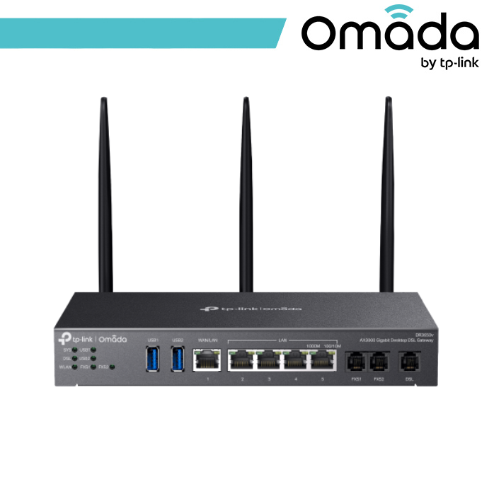[OMA-DR3650V] Omada Gateway Desktop Gigabit Wi-Fi 6 AX3000 DSL - DR3650v