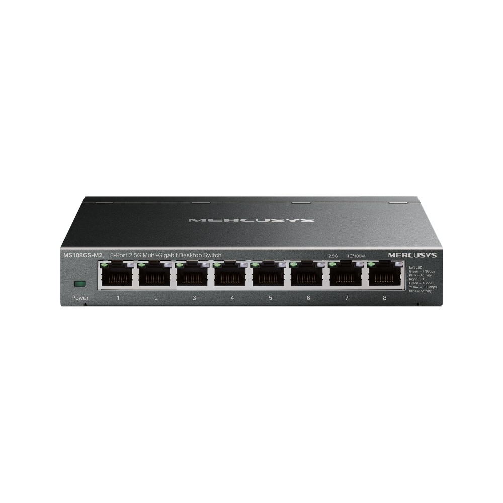 [MS-MS108GS-M2] 8-Port 2.5G Multi-Gigabit Desktop Switch