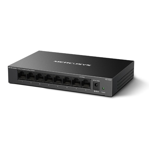 [MS-MS108GS] Switch 8-Porte Metallo 10/100/1000Mbps - Mercusys MS108GS