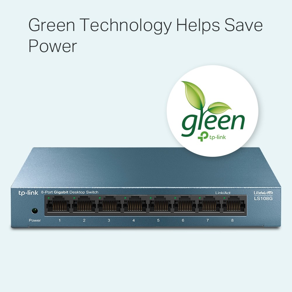 [TL-LS108G] Switch Desktop 8 Porte RJ45 10/100/1000Mbps Auto-MDI/MDIX