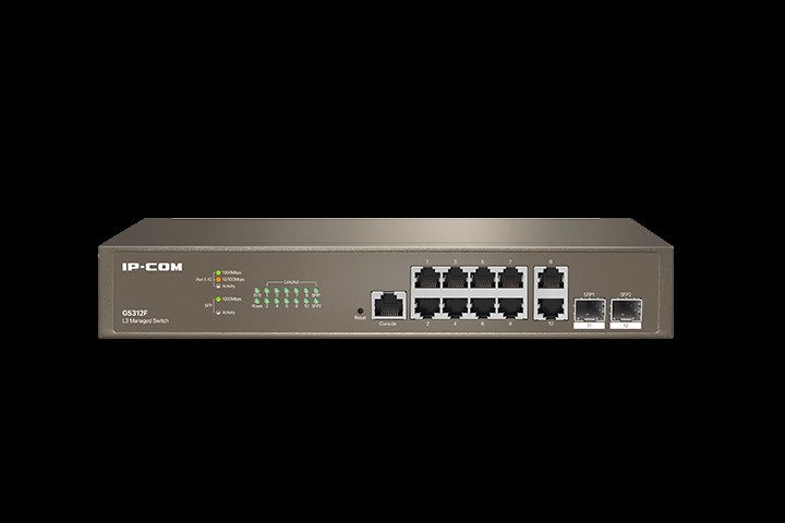 [IC-G5312F] IP-COM Switch Gigabit cloud managed L3 - 12 porte (10 GE + 2 SFP)ProFi | G5312F