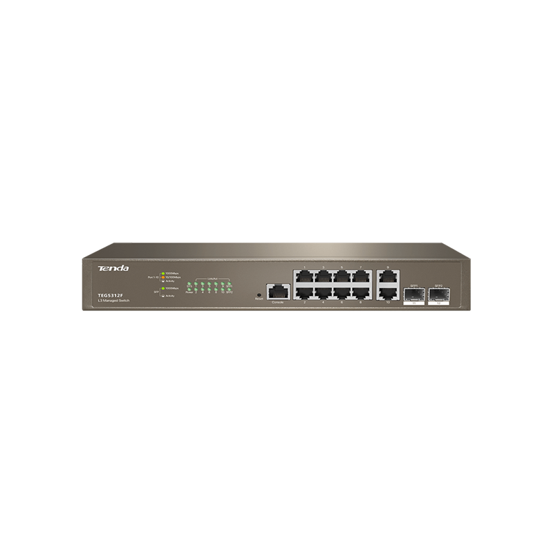 [NT-TEG5312F] Tenda Switch managed L3 10 porte Gbit + 2 porte SFP Tenda TEG5312F EOL | TEG5312F