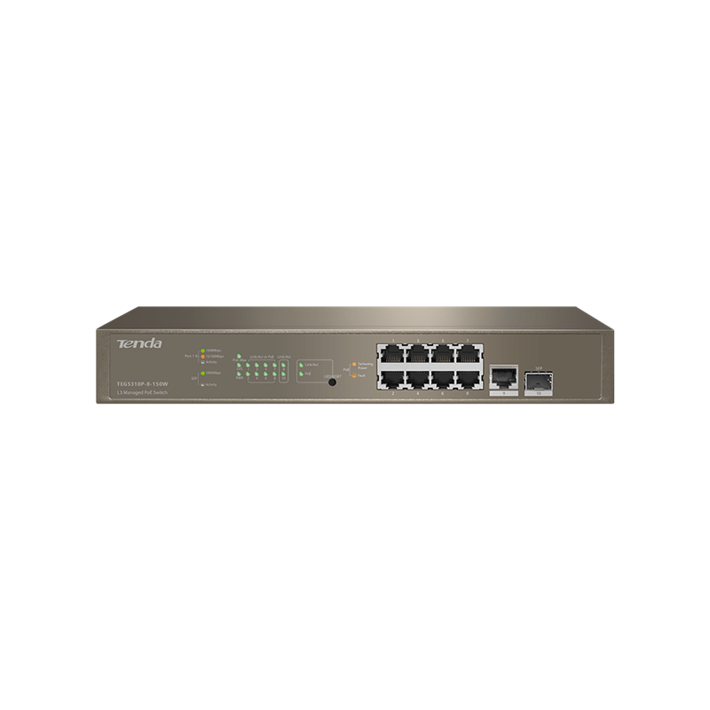 [NT-TEG5310P-150] Tenda Tenda L3 Managed PoE 8-porte 10/100/1000 - EOL | TEG5310P-8-150W