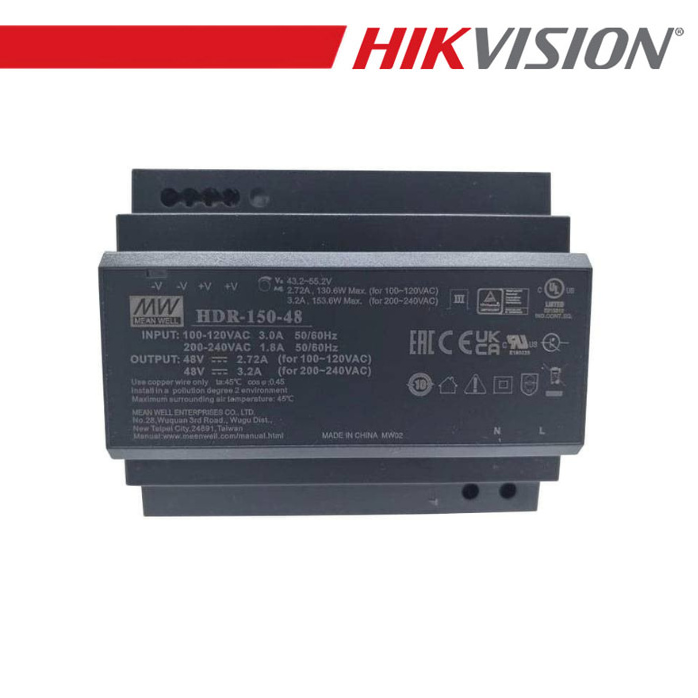 Alimentatore su barra DIN Hikvision 150W 48V - DS-KAW150-4N