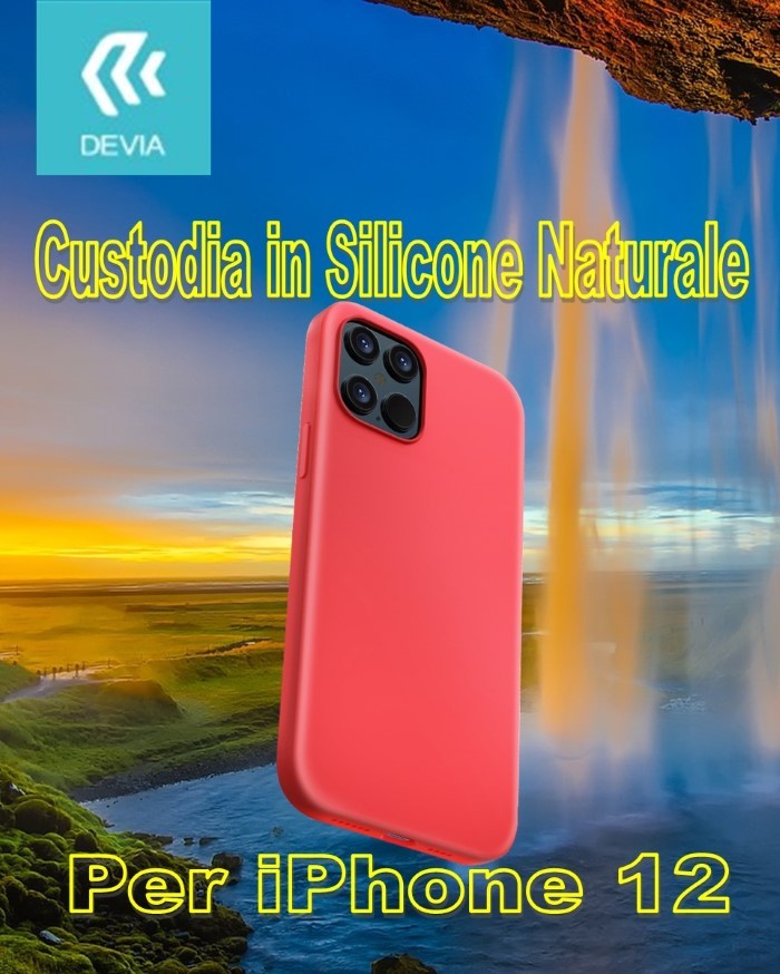 [DENS12PM427R] Cover in Silicone Waterproof per iPhone 12 Pro Max Rossa