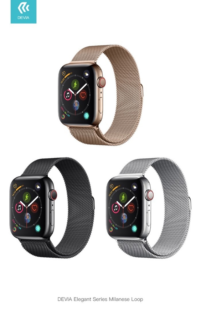 [DEC40M052SB] Cinturino per Apple Watch 4 serie 40mm Maglia Milano Black
