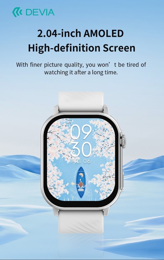 [DESWPR2479S] DEVIA Smart Watch AMOLED Pro2 IP67 modello ZL94 Silver