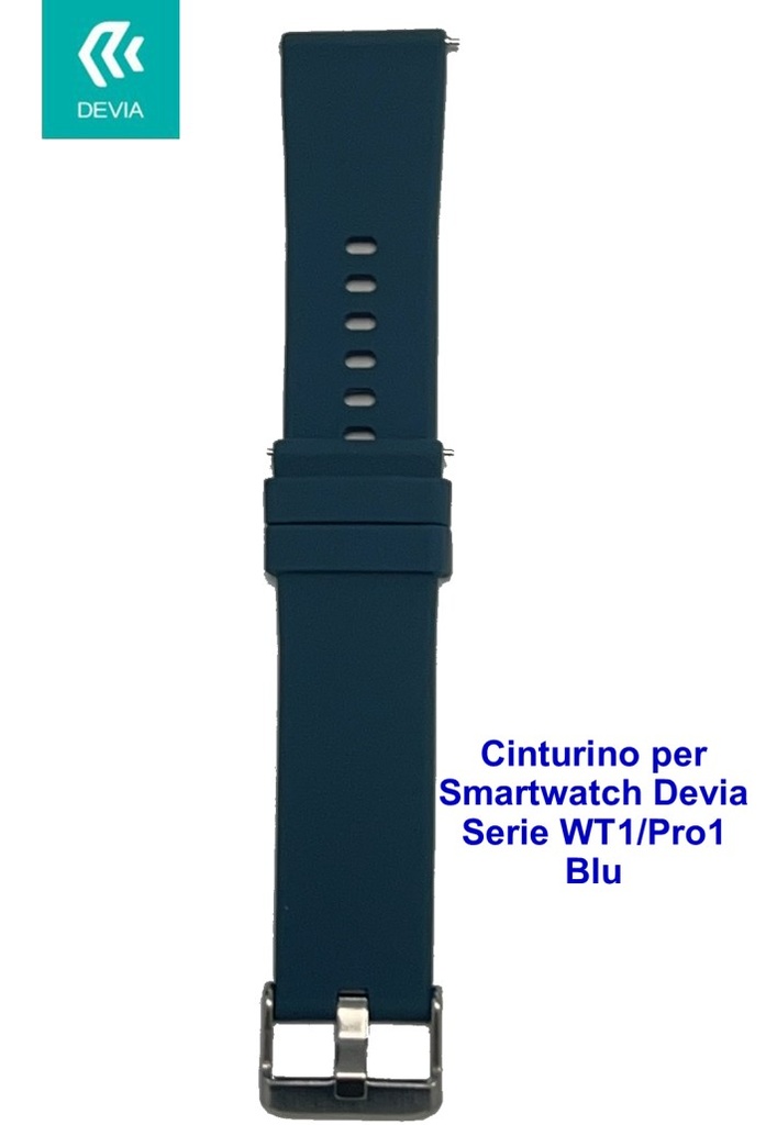 [DEWT1P875A] Cinturino per smartwatch Devia Serie WT1 / Pro1 Blu