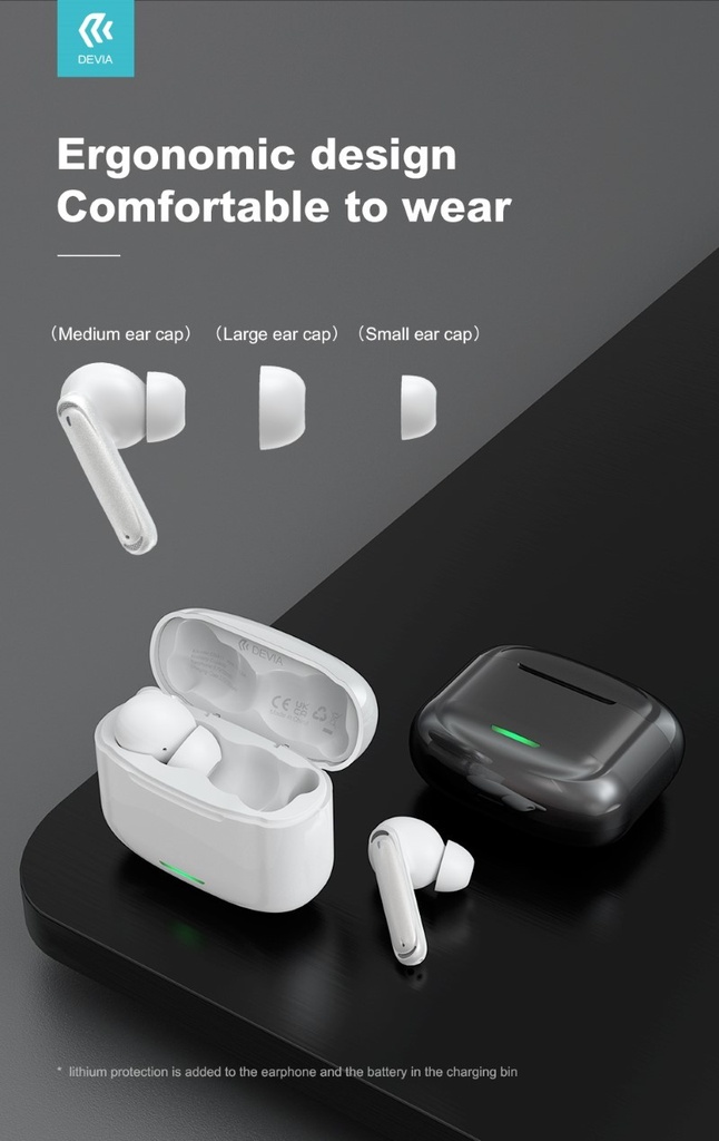 [DEBTE1569W] Auricolari TWS EM411 bluetooth 5.1 con ricarica ANC-E1