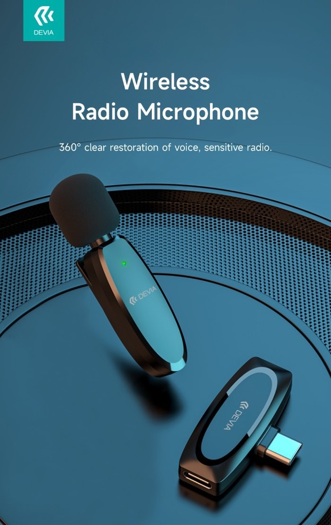 Microfono wireless per Device Apple connessione Lightning