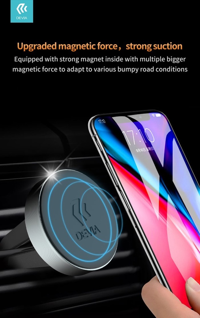 [DESCH548SB] Circle Supporto par auto da bocchetta aria magnetico Nero