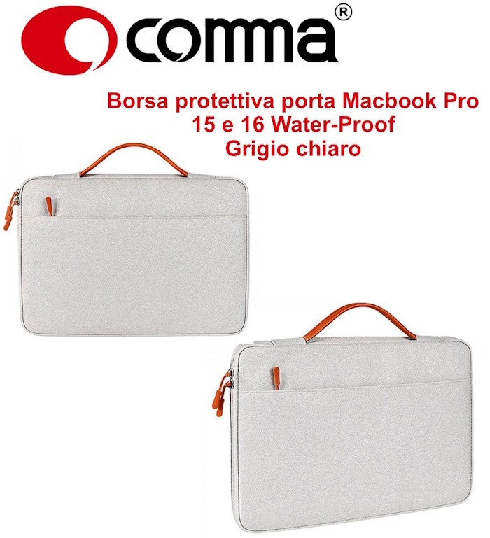 [CO1516317G] Borsa protettiva Macbook Pro 15.4 e 16 Water-Proof Grigia