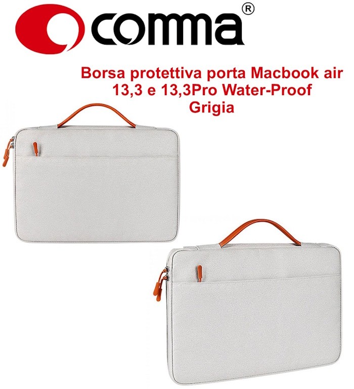[CO133P294G] Borsa protettiva Macbook air 13,3 e 13,3Pro Water-Proof Grig