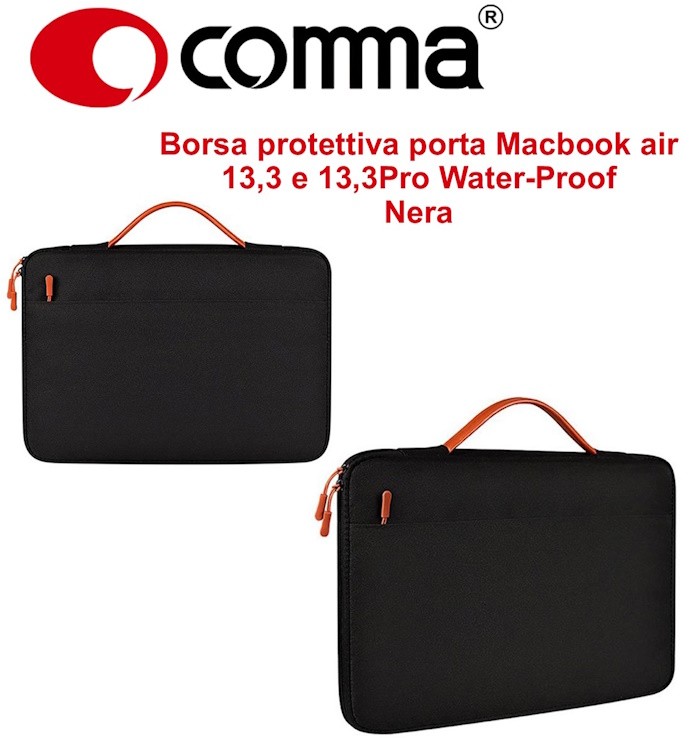 Borsa protettiva Macbook air 13,3 e 13,3Pro Water-Proof Nera