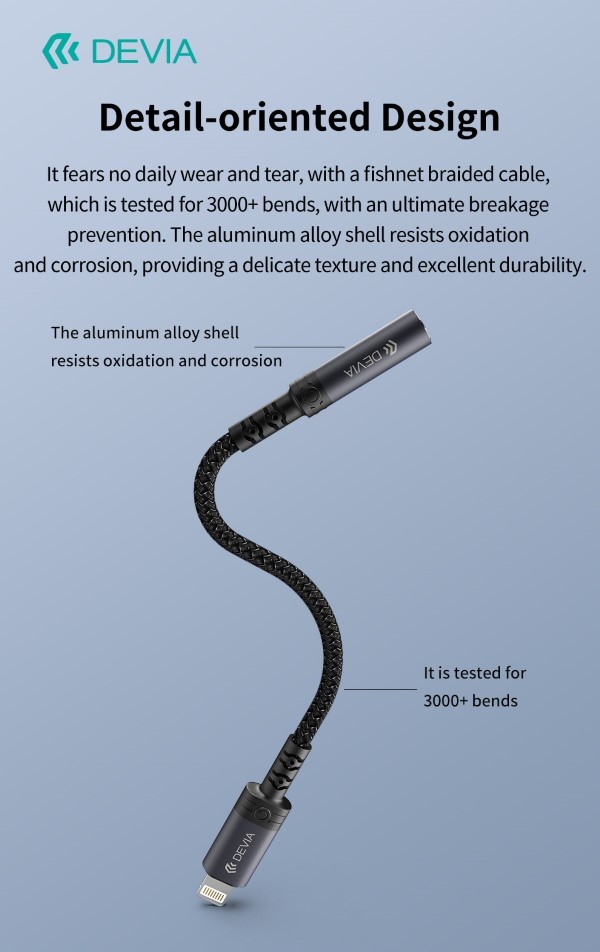 Adattatore Audio iPure da Lightning a presa Jack 3,5mm