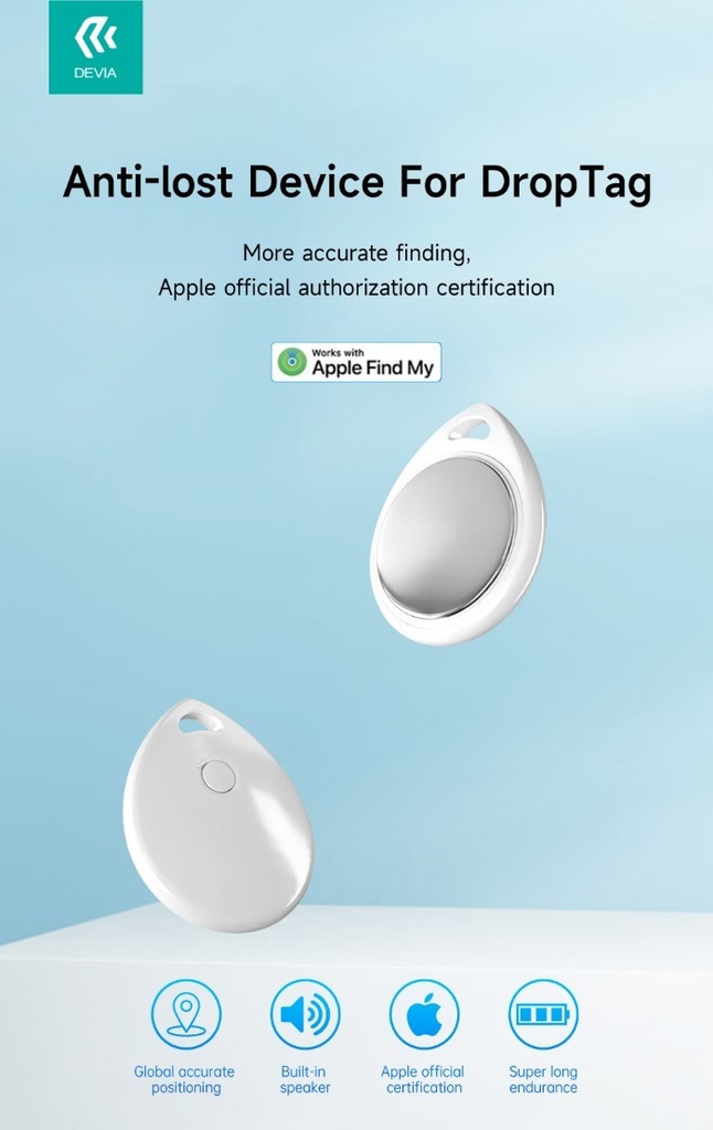 Anti-smarrimento DropTag G2302 Compatibile con Apple Find My