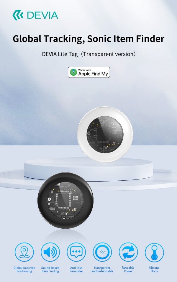 Anti-smarrimento DropTag G2305 Compatibile con Apple Find My Bianco